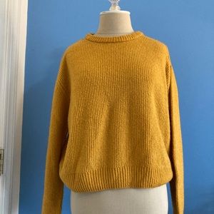 Mustard-Yellow Cropped Sweater